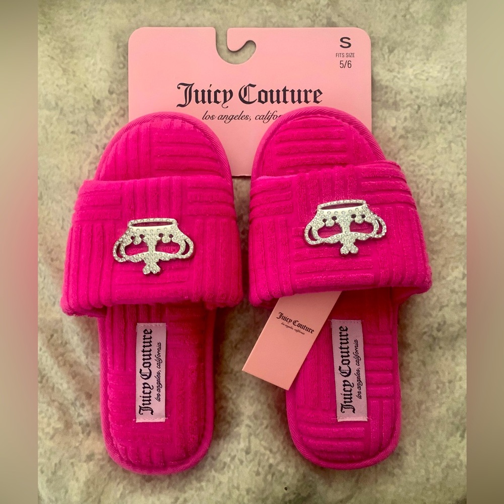 Juicy Couture slide slippers Hot Pink